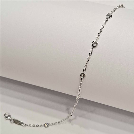 Bracciale Fanton Gioielli Donna BRACCIALI ORO in Oro bianco Cubic Zirconia BROR-221-52 - BROR-221-52